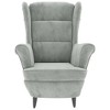 vidaXL Armchair Light Gray Velvet - 3 of 4