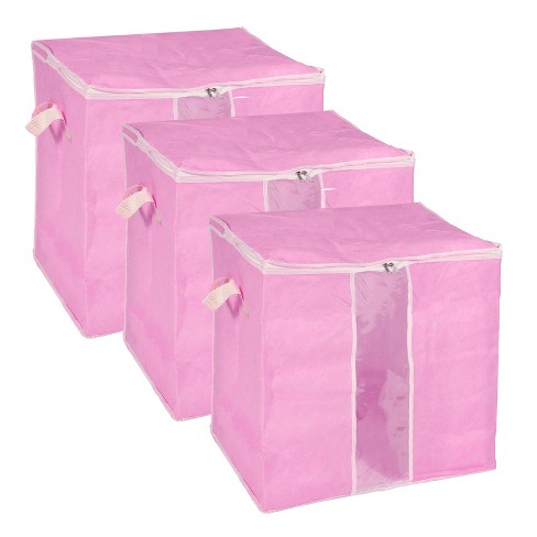 6pcs organizing bins fabric storage cubes laundry basket with handles