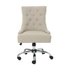 Tufted Office Chair with Adjustable Height & Swivel Base, Armless Fabric Desk Chair with Plush Seat Cushion-Cuddlewood - 2 of 4