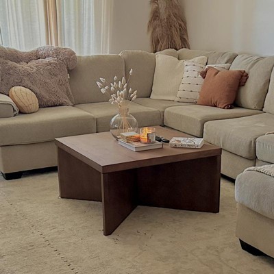 River Heights Square Wooden Coffee Table Black - Threshold™ Designed ...