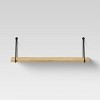 Wood Wall Shelf with Hanging Wire Natural/Black - Threshold™ - image 3 of 3