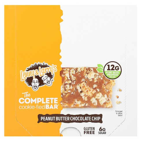 Lenny & Larry's The Complete Cookie-Fied Bar®, Peanut Butter Chocolate Chip, 9 Bars, 1.59 oz (45 g) Each - image 1 of 3