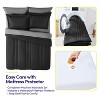 8 Piece Quilted Solid Stripe Comforter, Sheet Set and Mattress Protector Bedding Bundle by Sweet Home Collection® - 4 of 4