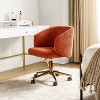 Ottaviano Corduroy Swivel Barrel Task Office Chair with Height-adjustable | ARTFUL LIVING DESIGN - 2 of 4
