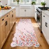 Modern Washable Area Rug, Soft Floral Floor Carpet with Non Slip Backing, Low Pile Stain Resistant Foldable Floor Mat for Living Room, Black - 2 of 4