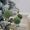 2.36" Multicolor Velvet Christmas Ornaments – 25-Piece Shimmering Flocked Christmas Ornament Ball Set - 2 of 4