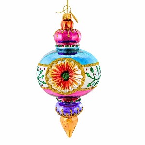Huras Family 6.5 Inch Noel Joy Merry & Bright Reflector Pendant  Drop Tree Ornaments - 1 of 4