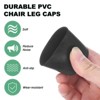 Unique Bargains Non-Slip PVC Chair Leg Caps Floor Protectors for Folding Chairs Black - 2 of 4