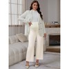 INSPIRE CHIC Women's Work Maternity Pants Business Stretchy Over the Belly Formal Pregnancy Trousers with Pockets - 4 of 4