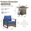 Buenhomino Outdoor Wicker Patio Furniture Set with Fire Pit Table, 5 Pieces Patio Conversation Sets with 4 Outdoor Patio Chairs and 1 Fire Pit Table - 2 of 4