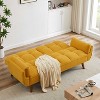 KTMBDW 75.4" Loveseat Sofa, Mid Century Modern Decor Love Seat Couches for Living Room, Bedroom, Solid and Easy to Install Love Seats Furniture - 3 of 4