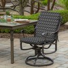 ARDEN Outdoor Midback Chair Cushion, 18 x 16.5, Rain-Proof, Fade Resistant Black Demi Tile - 2 of 4