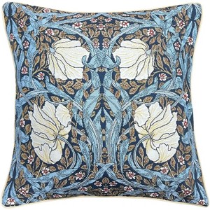 Signare USA William Morris Pimpernel And Thyme Blue Panelled Pillowcase/Cushion Cover 18x18 Inch - 1 of 2