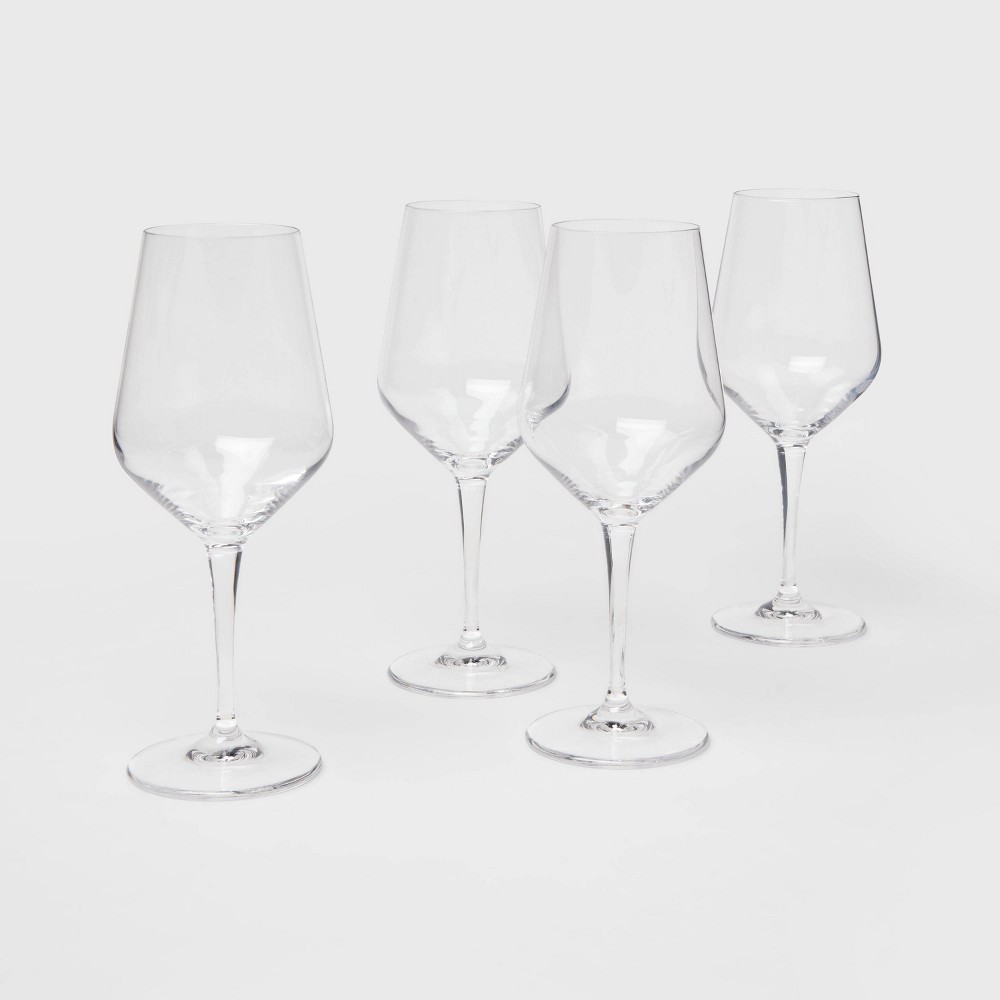 Photos - Glass 15oz 4pk  Atherton White Wine es - Threshold™