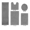 Edge Bath Rug 100% Premium Cotton Ultra-Soft Water Absorbent Tufted Solid Reversible 5 Piece Bathroom Rug Set for Machine Washable Bathmat - 2 of 4