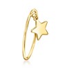 Pure Collection by Ross-Simons Italian 14kt Yellow Gold Star Charm Ring. Size 7 - 3 of 4