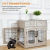 Dog Crate Furniture with Drawers,31.5'' Large Dog Crate with Cushion,Wooden Dog Kennel for Medium/Small Dog,Dog Crate End Table Up to 70 Lbs - 3 of 4