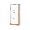 Syemin Shoe Racks Shoe Storage Cabinet with 3 White Panel Flip Drawers, Freestanding Organizer, Narrow Shoe Rack Cabinet, Beige, 21.25"*9.44"*47.2" - 3 of 4