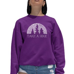 LA Pop Art Women's Word Art Crewneck Sweatshirt - Nature Lover - 1 of 4