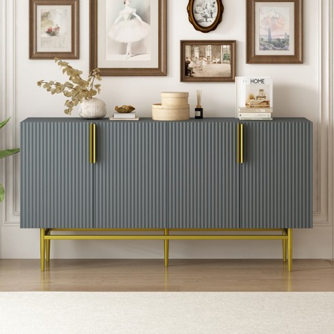 Gray sideboard deals buffet cabinet