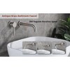 Wall Mount Faucet for Bathroom Sink or Bathtub, Single Handle 2 Holes Brass Rough-in Valve Included - 4 of 4
