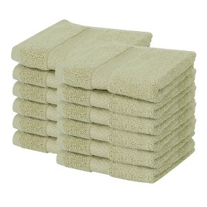 Splash Zero Twist 100% Ring Spun Cotton Face Washcloth Set – Reversible, 550 GSM, Soft, Lightweight, Highly Absorbent Towels for Bathroom - 1 of 4