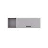 INFURNIC Decorative Wall Shelf Wall Cabinet with Lift Up Door and Open Shelf for Storage and Organization Space Saving, Grey, 13"*47.2"*14.9" - 2 of 4