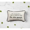 Humorous Throw Pillow I’M OUTDOORSY… – 12.5x8 Inch Accent by Manual Woodworkers and Weavers - 2 of 3