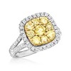 Ross-Simons 1.50 ct. t.w. Yellow and White Diamond Ring in 14kt 2-Tone Gold - 4 of 4