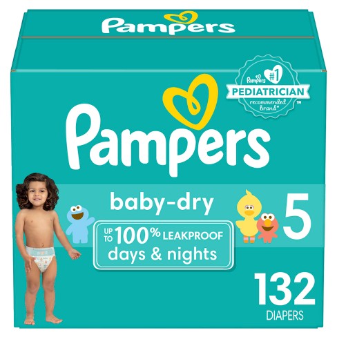 Pampers Baby Dry Diapers Enormous Pack - Size 5 - 132ct : Target