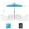 Sonkuki 6.5 FT LED Square Outdoor Patio Umbrella Market Table Umbrella - 3 of 4
