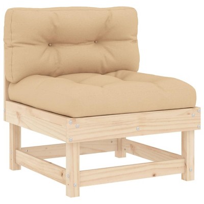 thumbnail image 2 of VidaXL Solid Wood Pine 2-Seater Patio Sofa With Cream Cushions Garden Seat Prvw Vr~188443124 2 of 9
