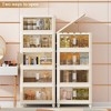 19.69" Plastic Side Wide Folding Storage Cabinet with Magnetic Door, Wheels - 3 of 4