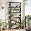 Hommoo 70.8" Tall 6-Tier Bookshelf Grey - image 4 of 4