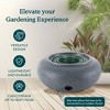 HC Companies Versatile 21 Inch Round Natural Decorative Plastic Outdoor Garden Hose Storage Pot with Side Hole, Granite (3 Pack) - 4 of 4