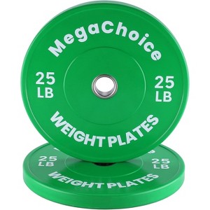 Bumper Plates - 2-Inch Rubber Weight Plates for Home Gym, Strength Training, Deadlift & Squat - 1 of 4