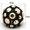 Slickblue Women's Metallic Light Gold Synthetic Crystal Ring, IP Black Stainless Steel, Single-Tone, Size 5-10 - 2 of 4