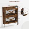 TIRAMISUBEST A shoe cabinet with 2 flip-top drawers - Mobile Lateral Filing Cabinet, Locking Wheels, Adjustable Shelf - 4 of 4
