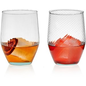 Libbey Prologue Luna Recycled Handblown Curved Tumbler Glasses, Set of 6 - 1 of 4