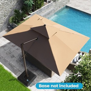 Crestlive Products 13' Patio Cantilever Umbrella Offset Double Top UV30+ High-strength Aluminum Pole with 360°Rotation 5 Heights Adjustable Offset - 1 of 4
