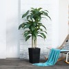 5-6ft UV & Sunproof Artificial Dracaena Tree for Indoor/Outdoor - Faux Silk Plant in Tall Planter, Tall Faux Tree for Home & Garden Decor - 4 of 4