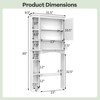 Costway Over the Toilet Storage Cabinet Bathroom Storage Organizer with Toilet Paper Holder - 3 of 4