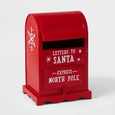 Letters to Santa Standing Metal Mailbox Red - Wondershop™