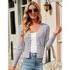 Coolmee Women's Cropped Cardigan Knit ShrugsTops V Neck Button Down Sweaters - 3 of 4