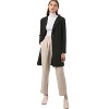 INSPIRE CHIC Women's Mid-thigh Collarless Single Breasted Outwear Winter Overcoat - 4 of 4