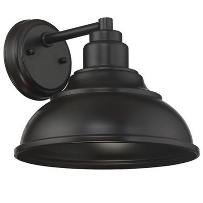 English Bronze Dimmable Outdoor Lantern Wall Sconce