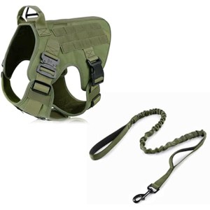 rabbitgoo Tactical Dog Harness and Leash for Large Dogs, Large Breed, Adjustable Military Dog Vest Harness for Training Hunting Walking - 1 of 1