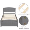 NicBex Twin Size Wood Platform Bed Frame with Headboard and Footboard,Under Bed Storage,Easy Assembly,White/Espresso/Gray - 4 of 4