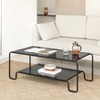 MH London Tucker Rectangle industrial Iron & Glass Coffee Table For Living Room - 2 of 4