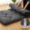 Twin Size Black Japanese Futon Floor Mattress – Roll-Up Sleeping Bed for Adults & Kids, Perfect for Camping Trips & Guest Rooms - 2 of 4